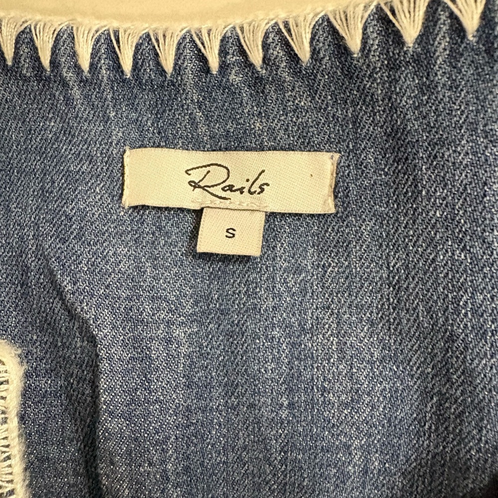 Rails Tafia Denim Stitched Top - Picture 4 of 7